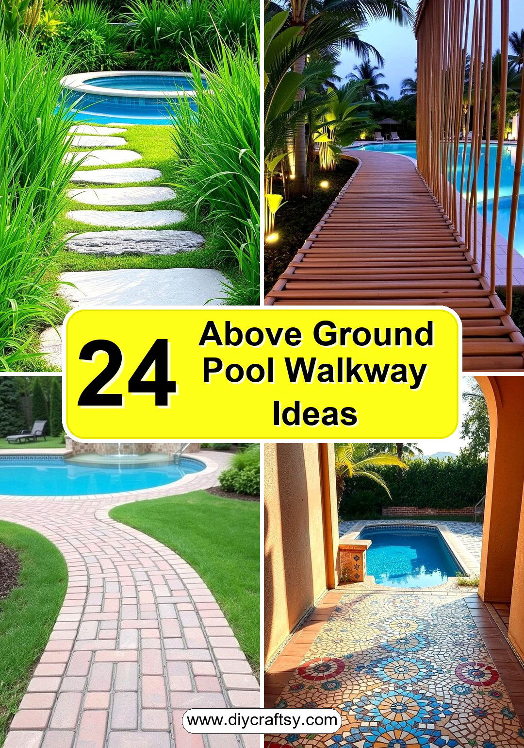 Above Ground Pool Walkway Ideas