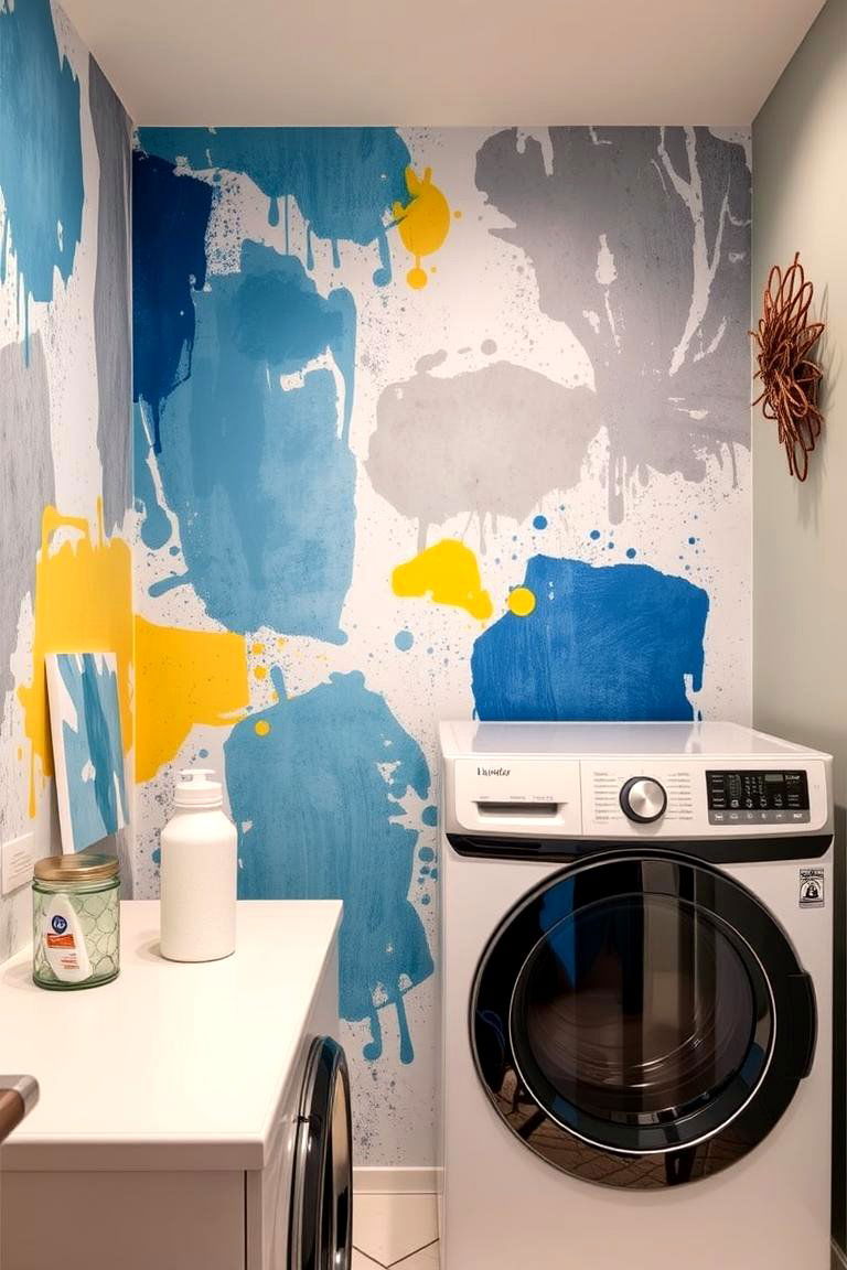 Abstract Art Designs - 24 Laundry Room Wallpaper Ideas
