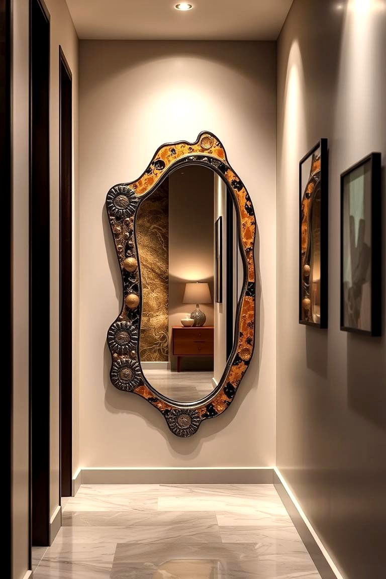 Abstract Art Mirror - 24 hallway mirror ideas