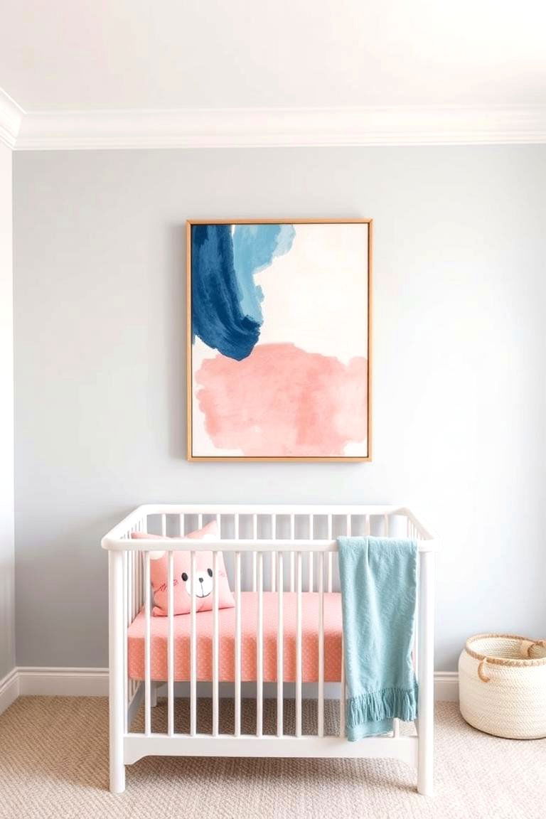 Abstract Art for Modern Appeal - 24 Nursery Accent Wall Ideas