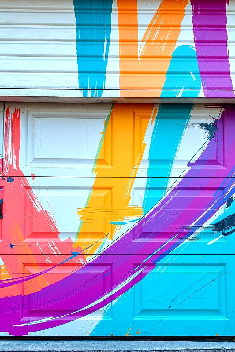Abstract Artistic Flair - 24 Garage Door Paint Ideas