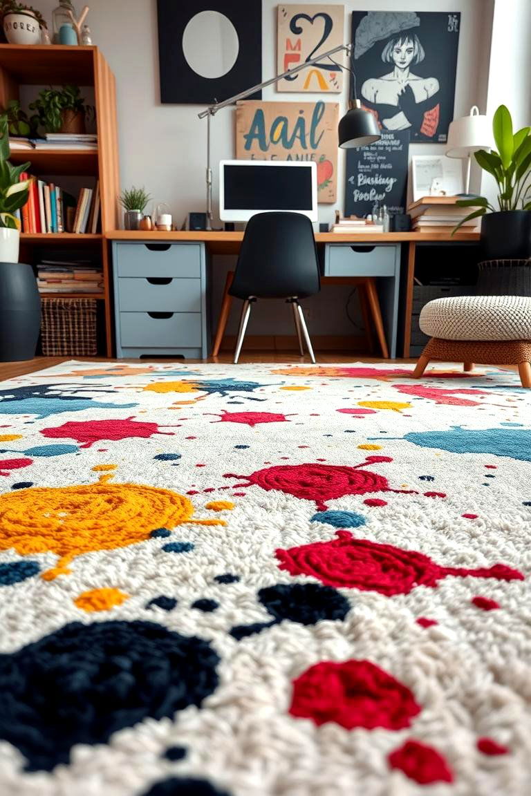 Abstract Artistic Flair - 24 Boho Rug Ideas