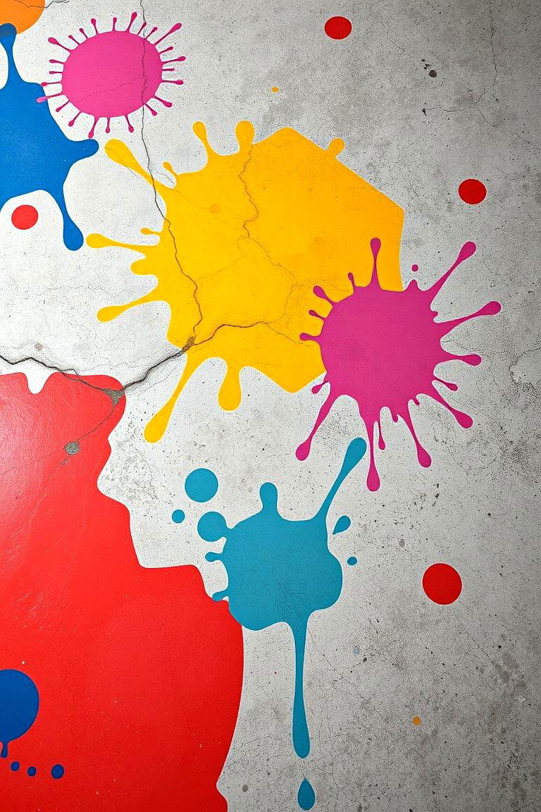 Abstract Artistry for Bold Impressions - 24 Indoor Concrete Floor Paint Ideas