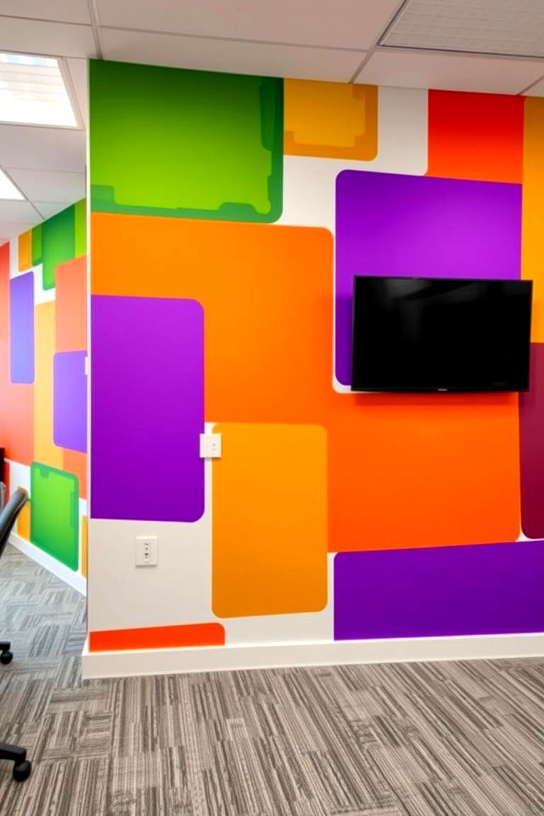 Abstract Color Blocks - 24 Office Wall Murals