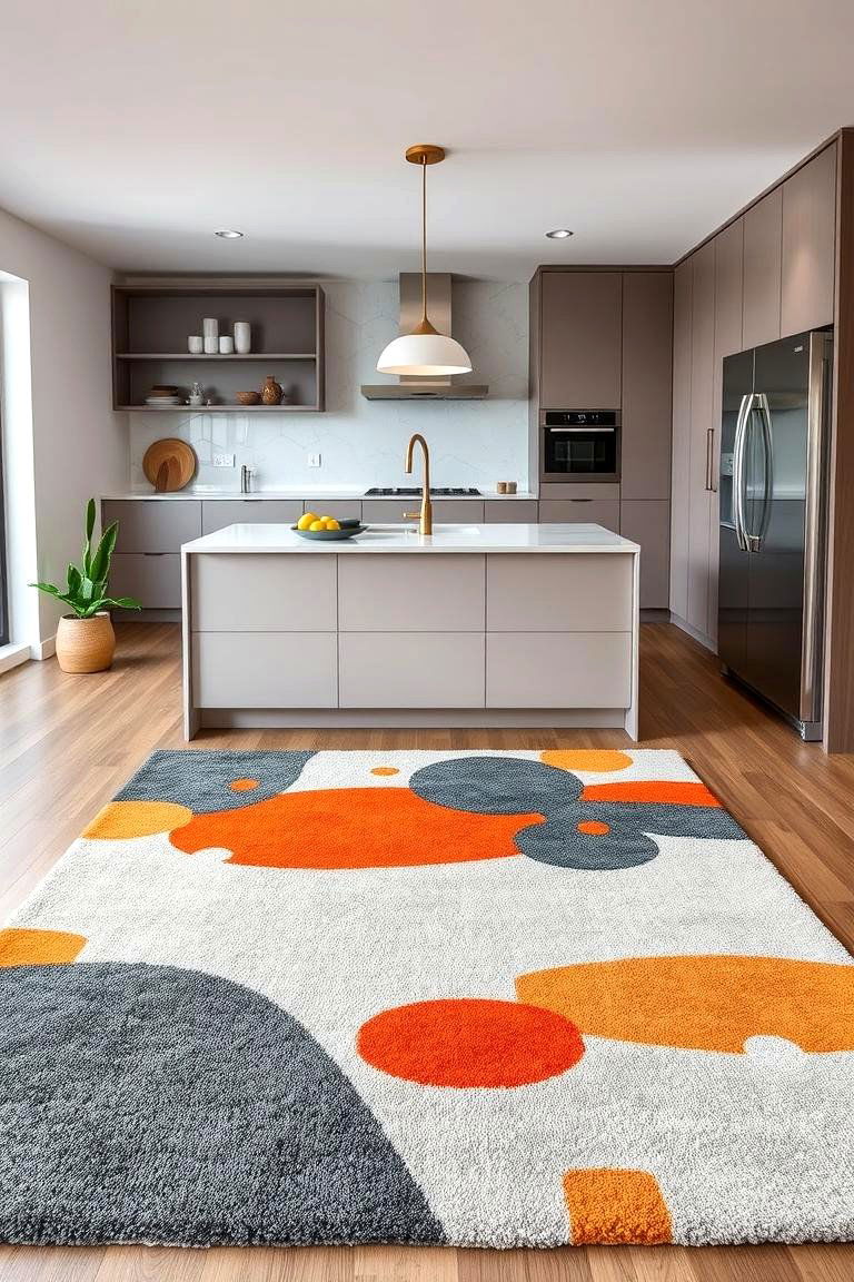 Abstract Design Rug - 24 Kitchen Rug Ideas