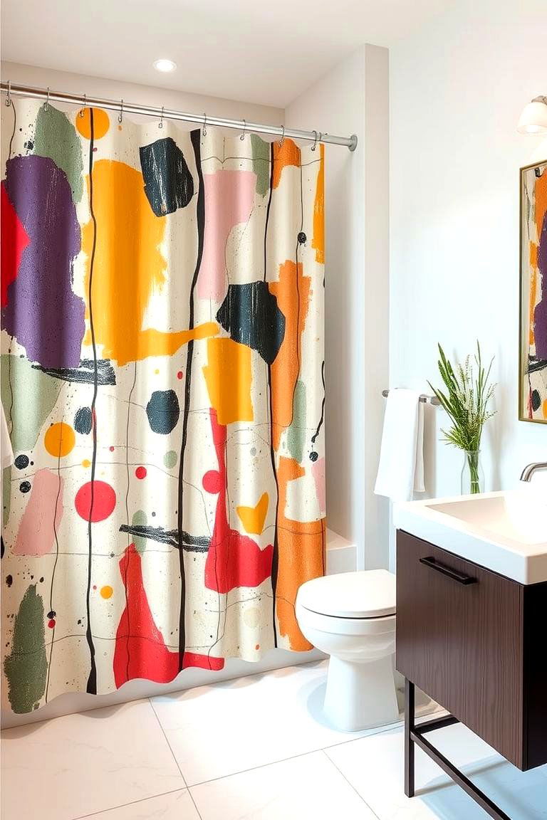 Abstract Expression Shower Curtain - 24 Shower Curtain Ideas