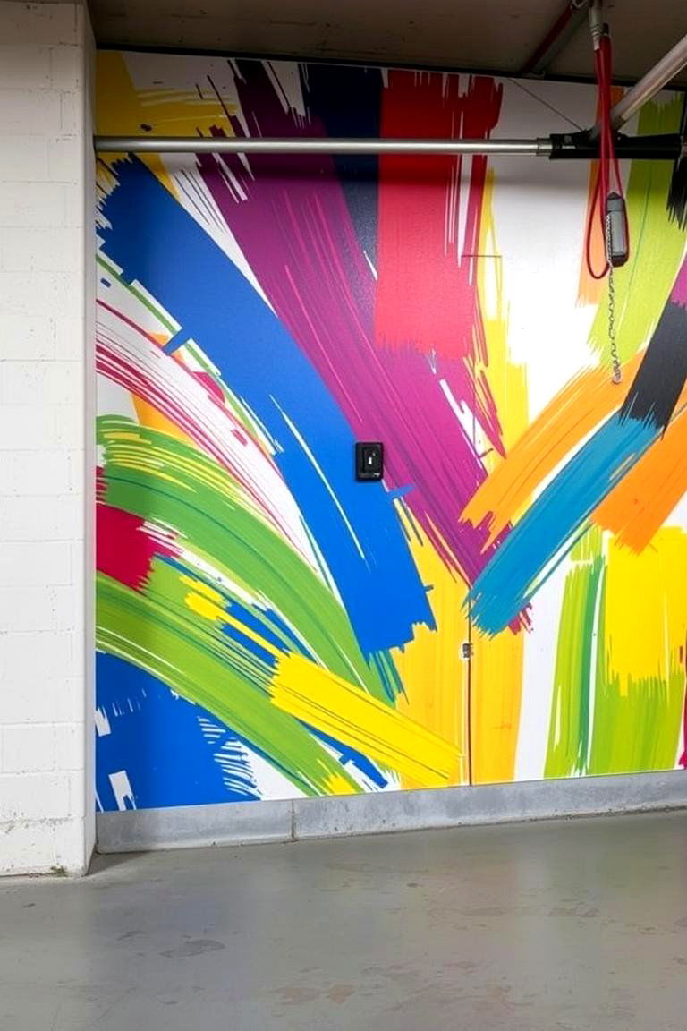 Abstract Expression - 24 Garage Wall Paint Ideas