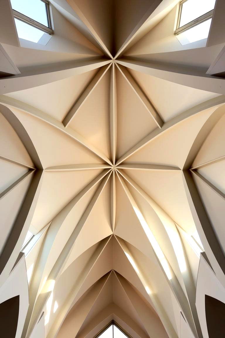 Abstract Geometric Designs - 24 Cathedral Ceiling Ideas