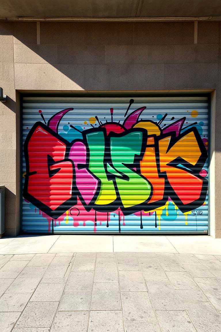 Abstract Urban Graffiti Mural - 24 Garage Door Murals