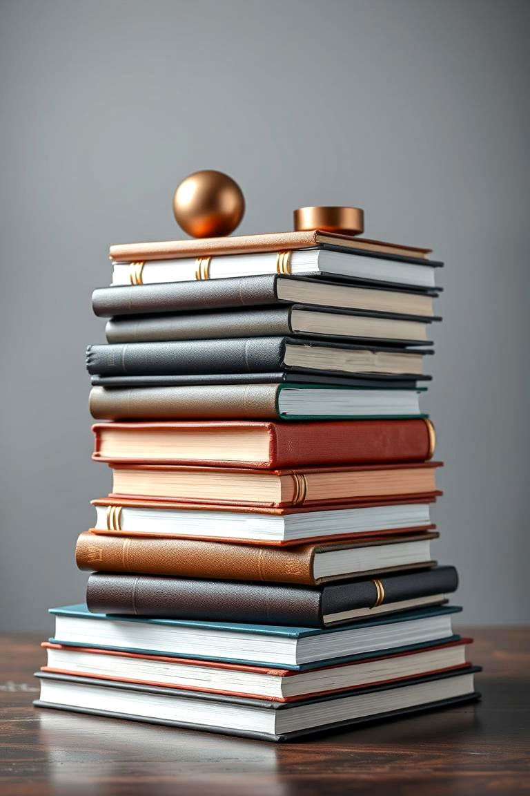 Academic Book Stack Centerpiece - 24 Graduation Centerpiece Ideas