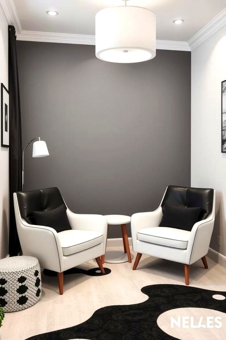 Accent Chairs in Dual Tones - 24 Black and White Nursery Ideas