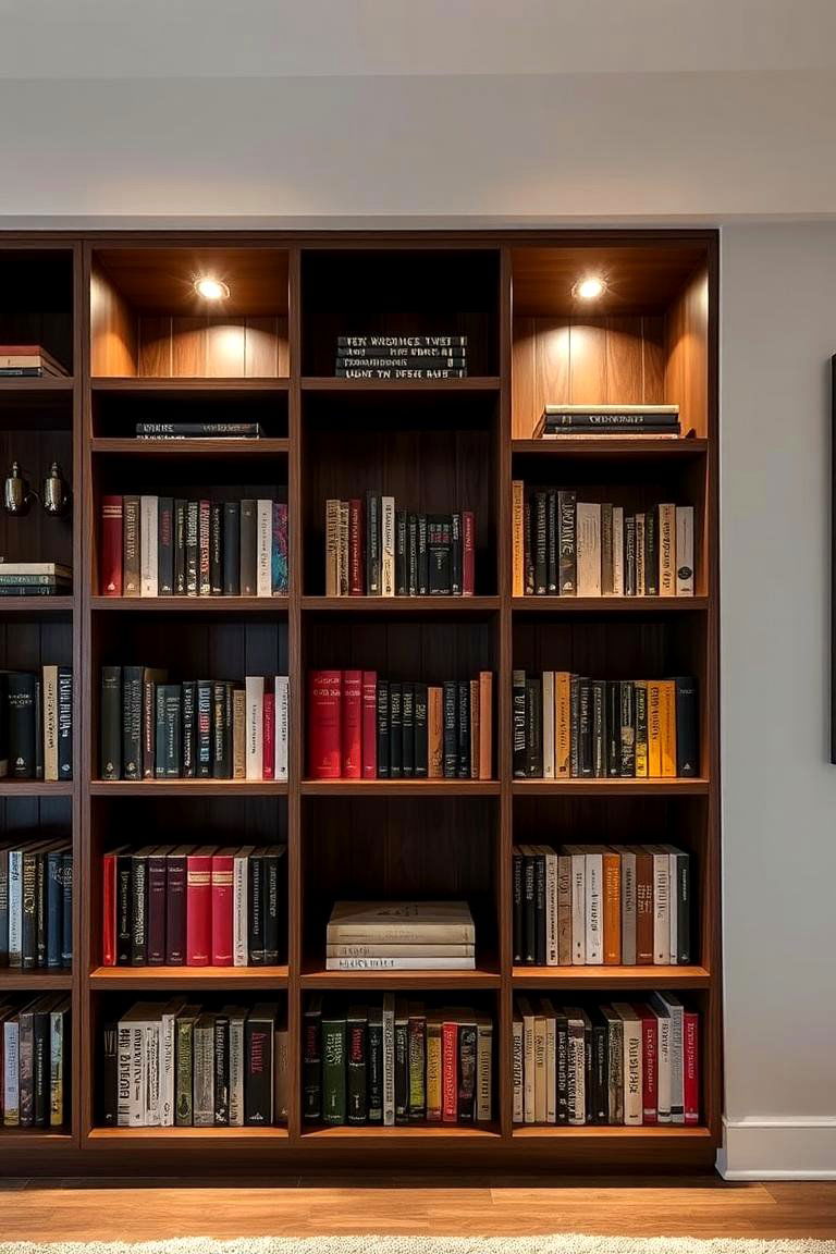 Accent LED Downlights - 24 Bookshelf Lighting Ideas