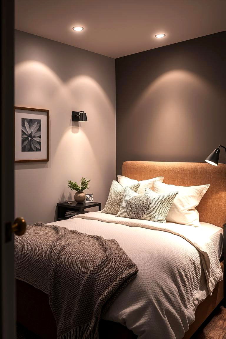 Accent Light Fixtures - 24 Small Bedroom Lighting Ideas