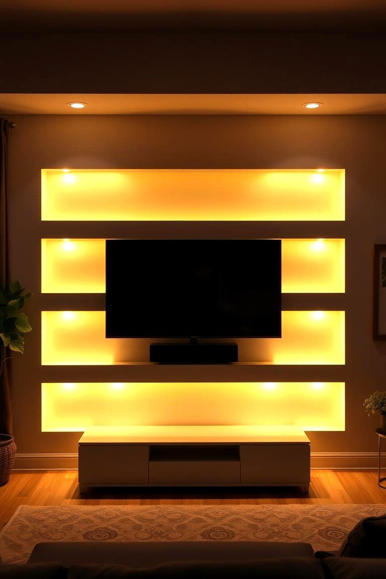 Accent Lighting TV Wall - 24 Tv Wall Ideas