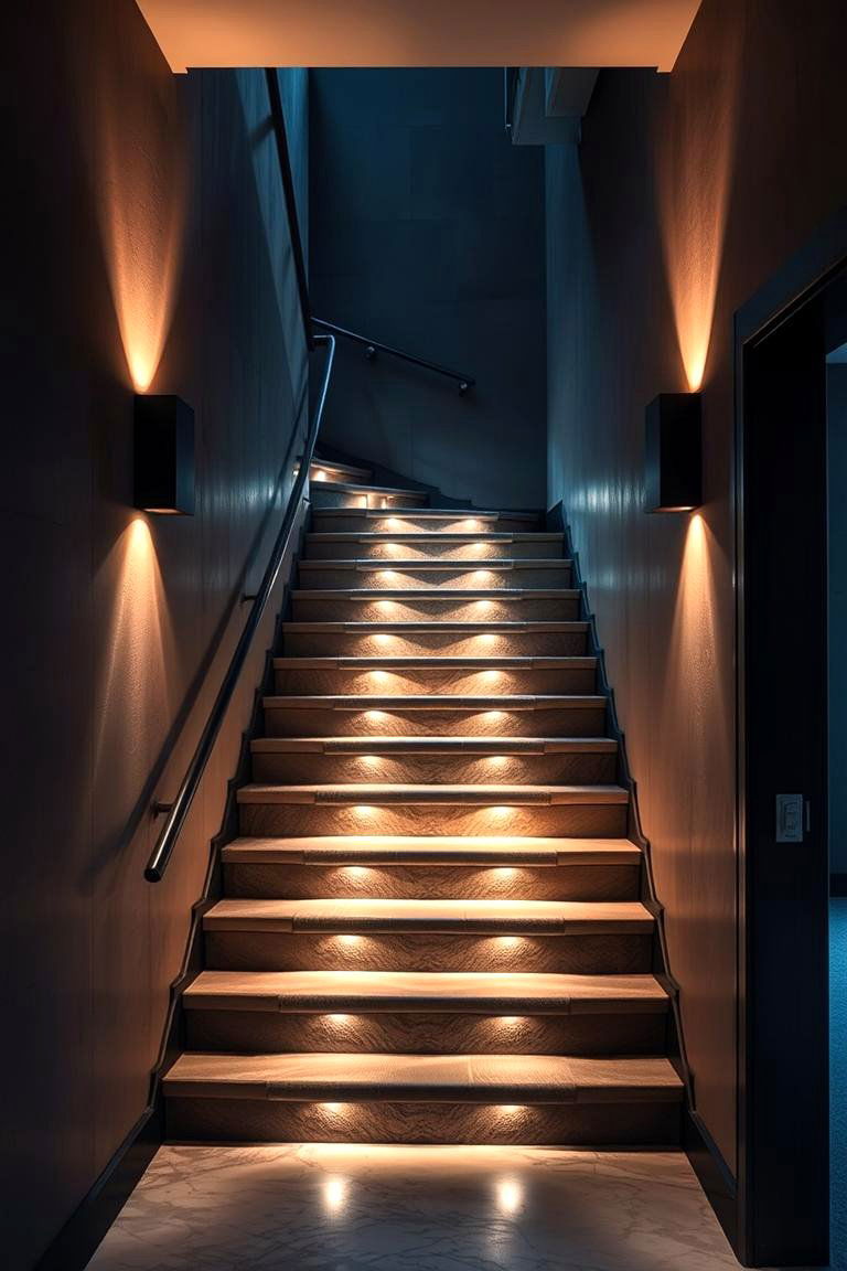 Accent Lighting on Stair Walls - 24 Staircase Lighting Ideas