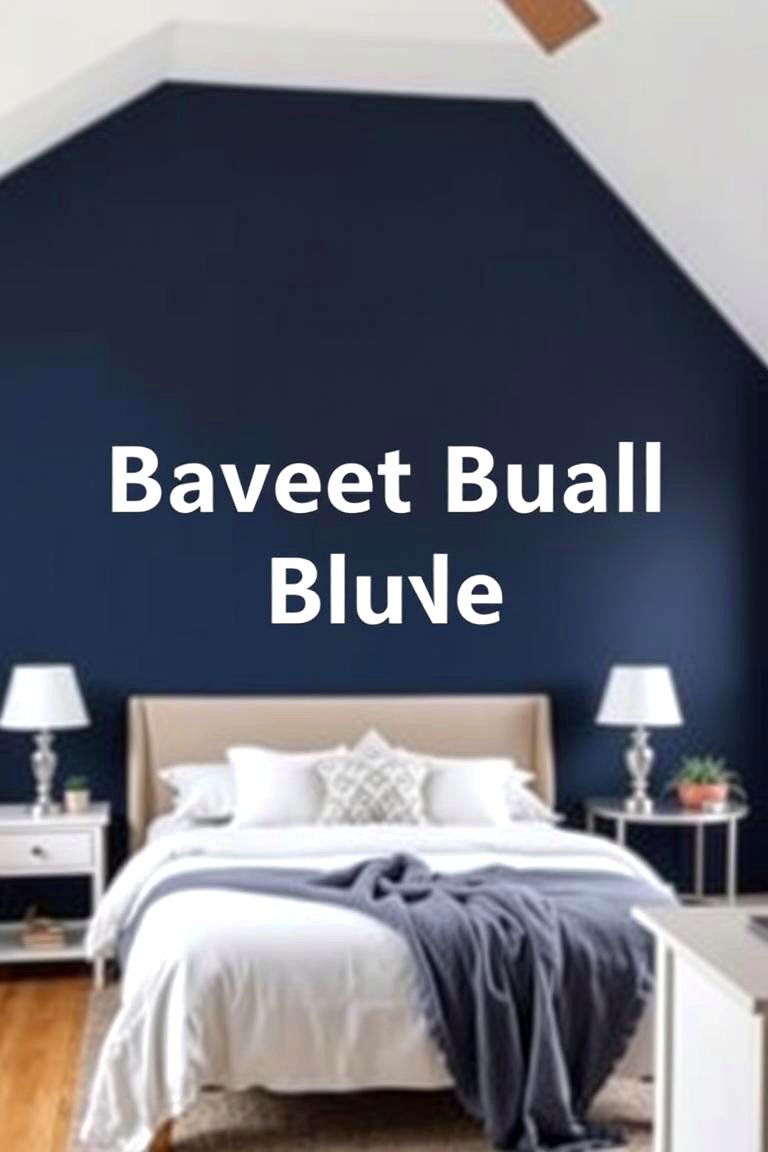 Accent Wall with Bold Color - 24 Bedroom Wall Decor Ideas