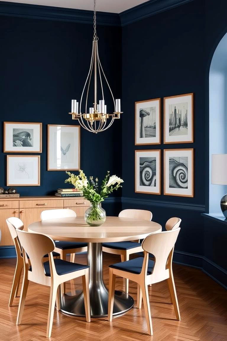 Accent Wall with Texture or Color - 24 Modern Dining Room Ideas