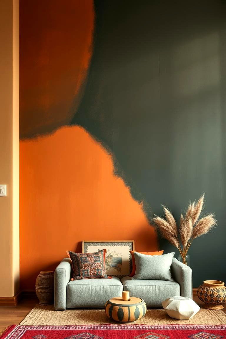 Accent Walls in Earthy Hues - 24 Southwest Living Room Ideas
