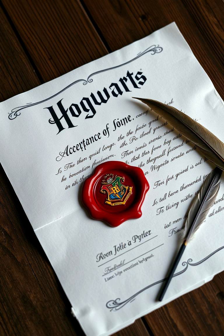 Acceptance Letters as Invitations - 24 Harry Potter Wedding Ideas