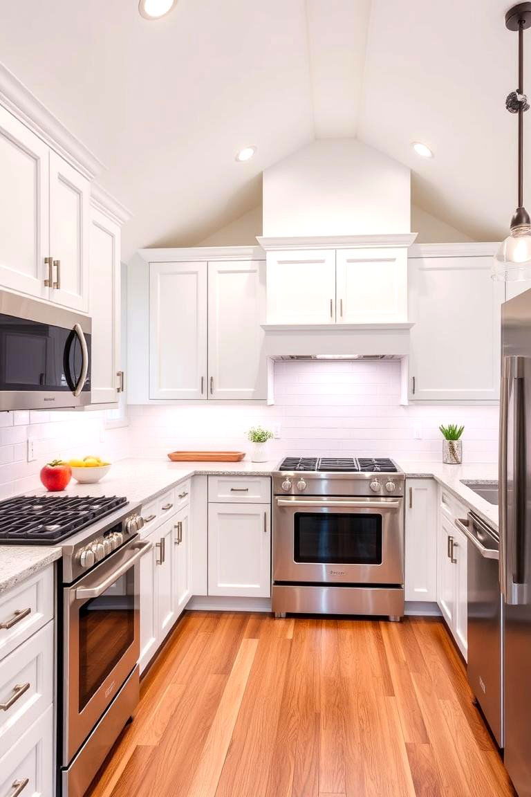 Achieve Balance with Transitional Design - 24 Vaulted Ceiling Kitchen Ideas