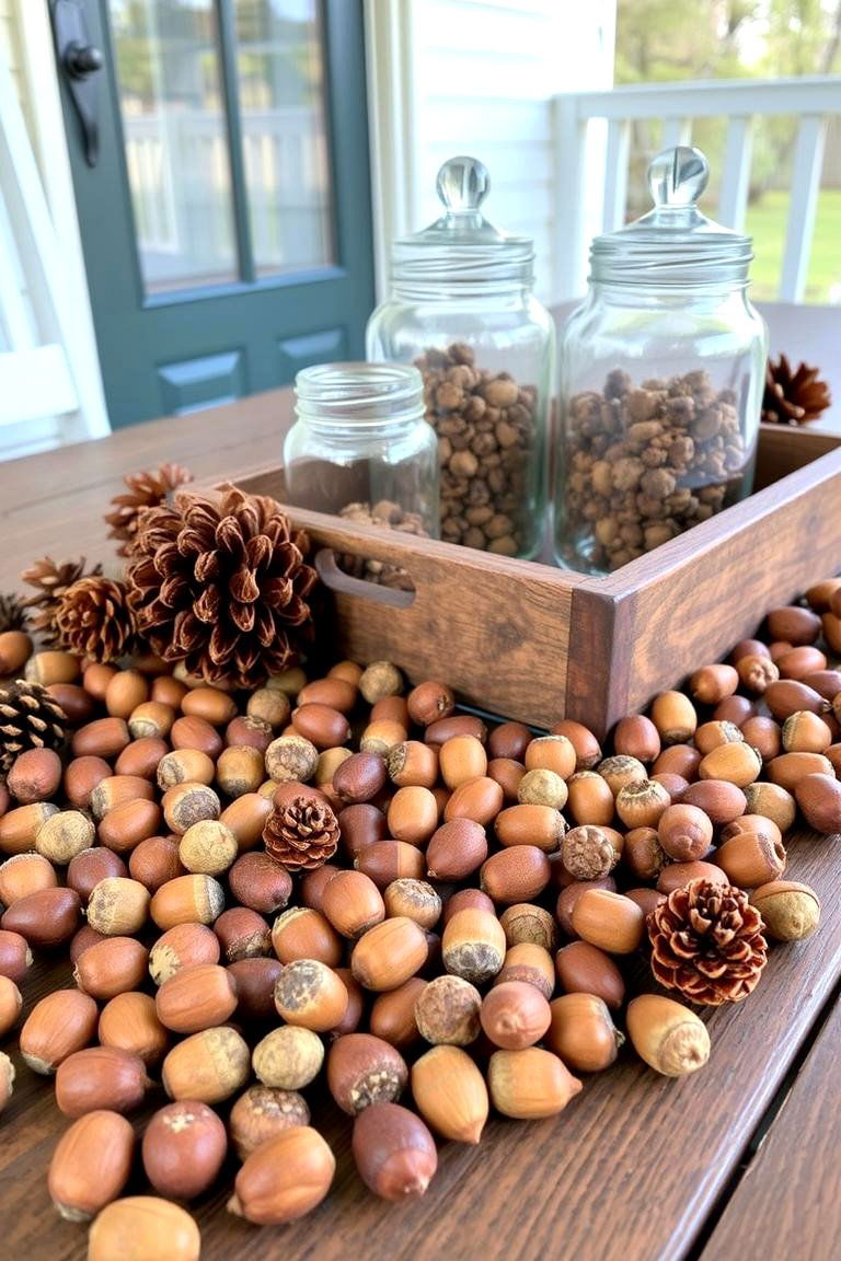Acorn and Pinecone Decorations - 24 fall outdoor decorating ideas