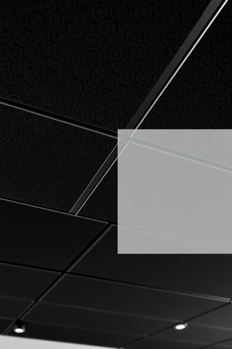 Acoustic Black Ceiling Panels - 24 black ceiling ideas