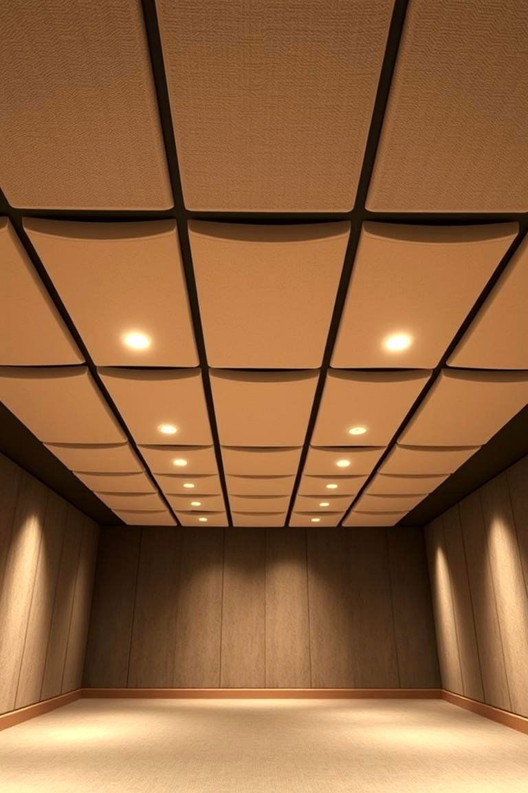 Acoustic Panels for Sound Control - 24 Basement Ceiling Ideas