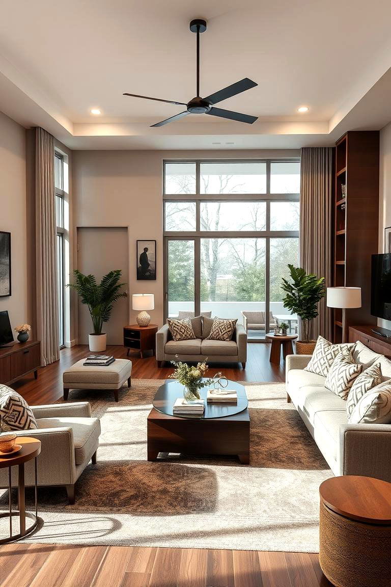 Adaptable Multi Functional Spaces - 24 Transitional Living Room Ideas