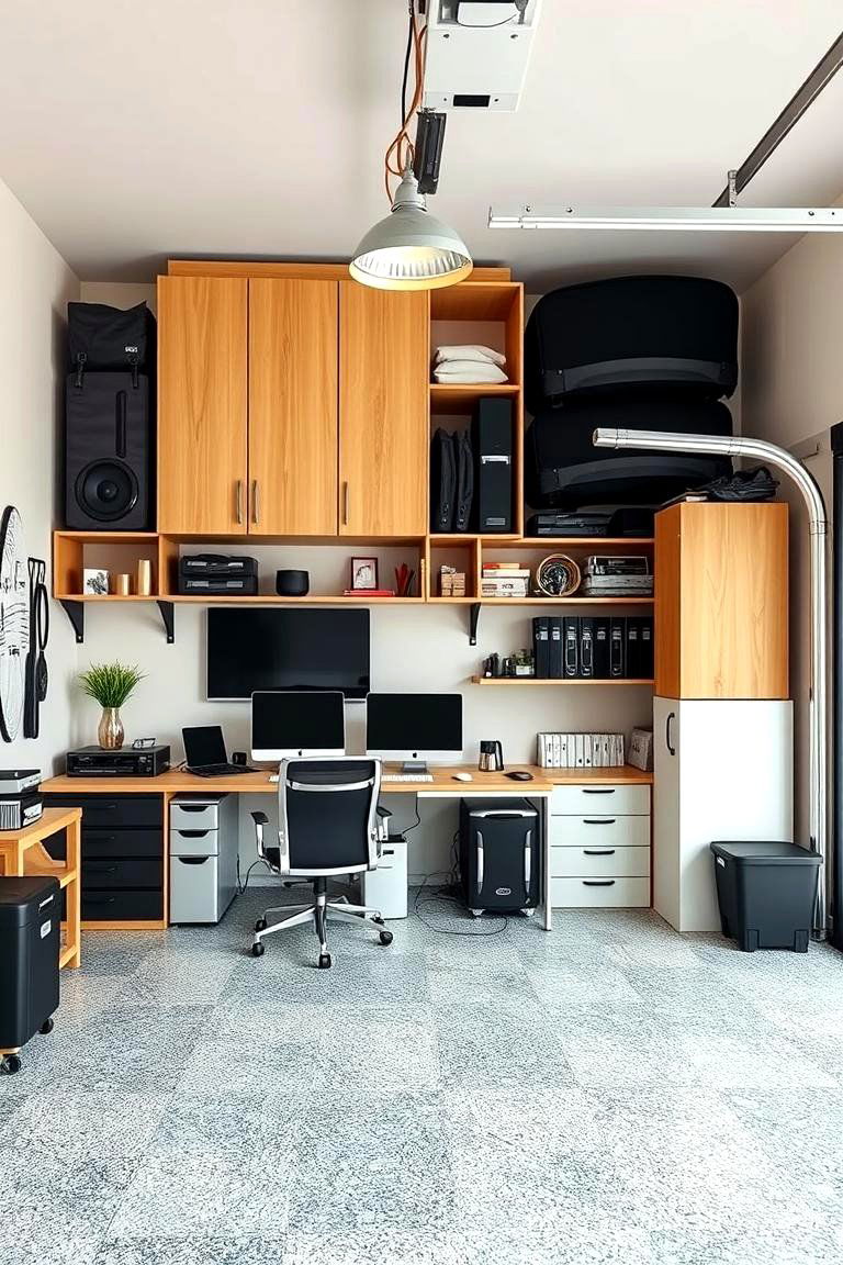 Adaptive Home Office Garage - 24 Detached Garage Ideas
