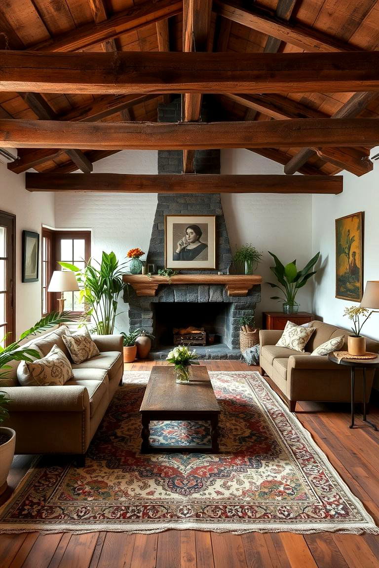 Add Antique or Vintage Accents - 24 Small Rustic Living Room Ideas