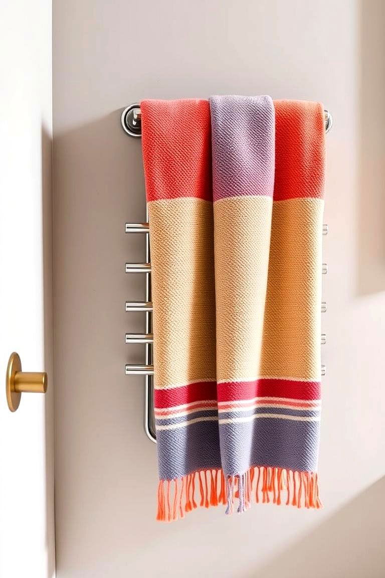 Add Colorful Accents with Accessories - 24 Small Master Bathroom Ideas