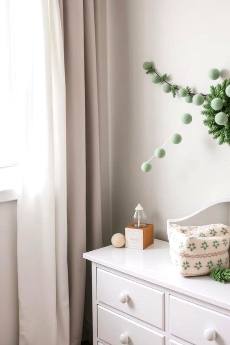 Add Festive Touches with a Sage Green Garland - 24 Sage Green Nursery Ideas