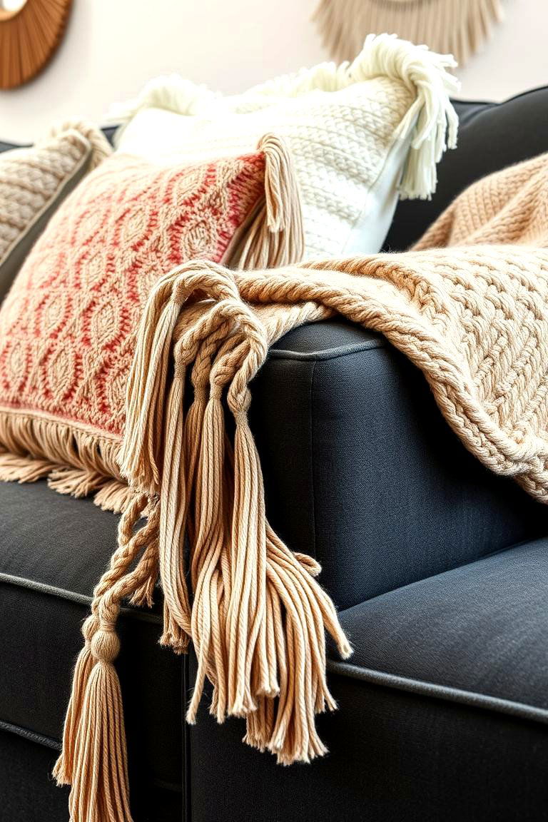 Add Fringe and Tassels - 24 Moody Boho Living Room Ideas