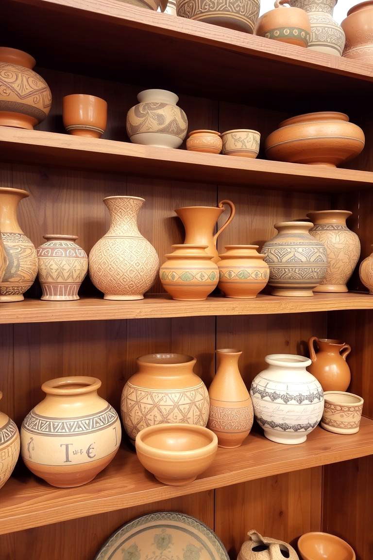 Add Handmade Pottery and Ceramics - 24 Southwestern Living Room Ideas