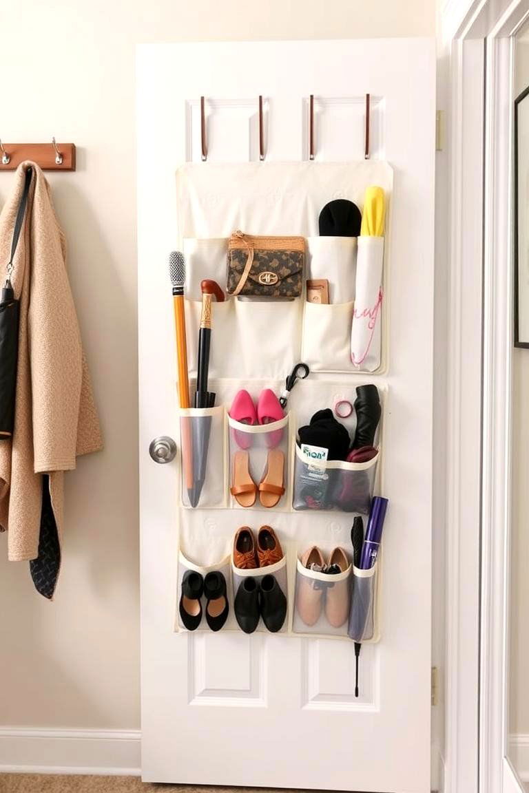 Add Over the Door Organizers - 24 Hall Closet Organization Ideas