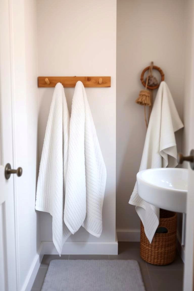 Add Soft Texture with Textiles - 24 Scandinavian Bathroom Ideas
