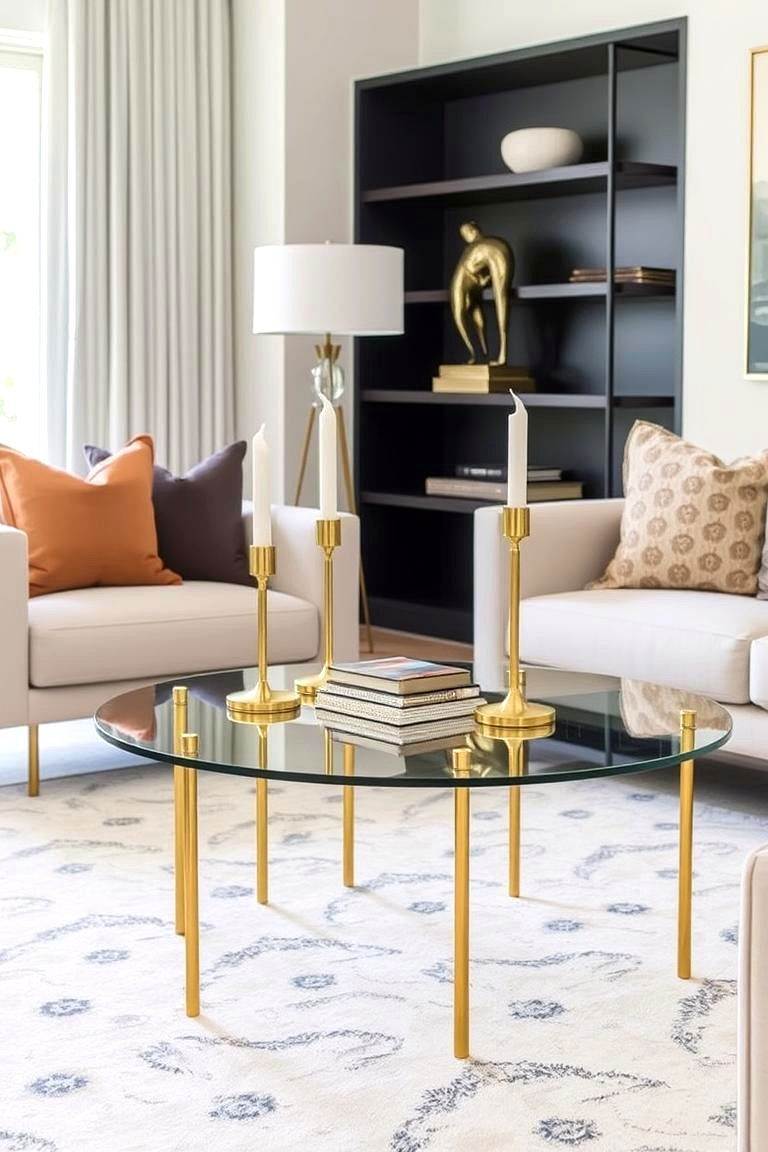 Add Sophistication with Metal Accents - 24 Pinterest Living Room Decor Ideas