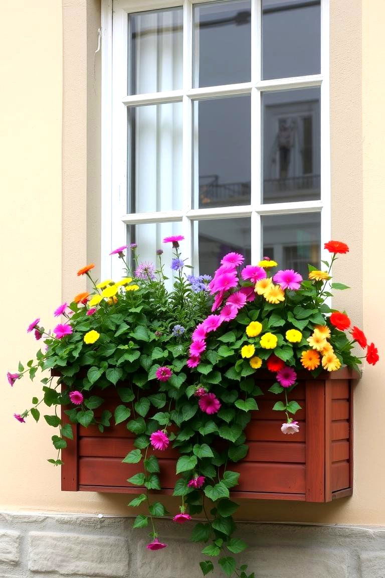 Add Window Boxes with Lush Greenery - 24 Curb Appeal Ideas
