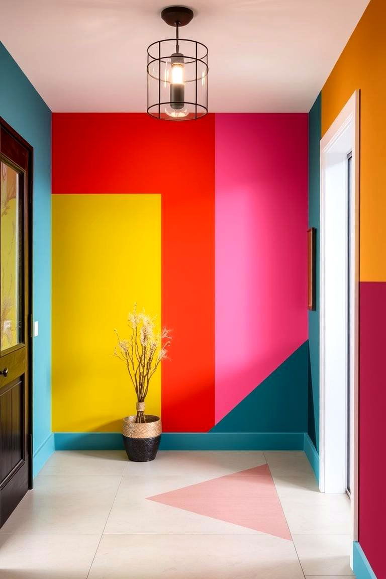 Add a Bold Accent Wall - 24 Entryway Wall Ideas