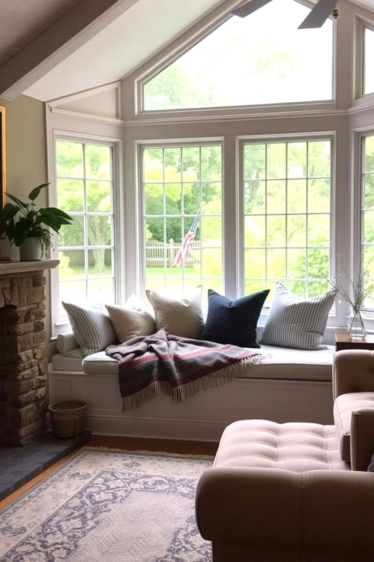 Add a Comfy Window Seat - 24 Cottage Living Room Ideas