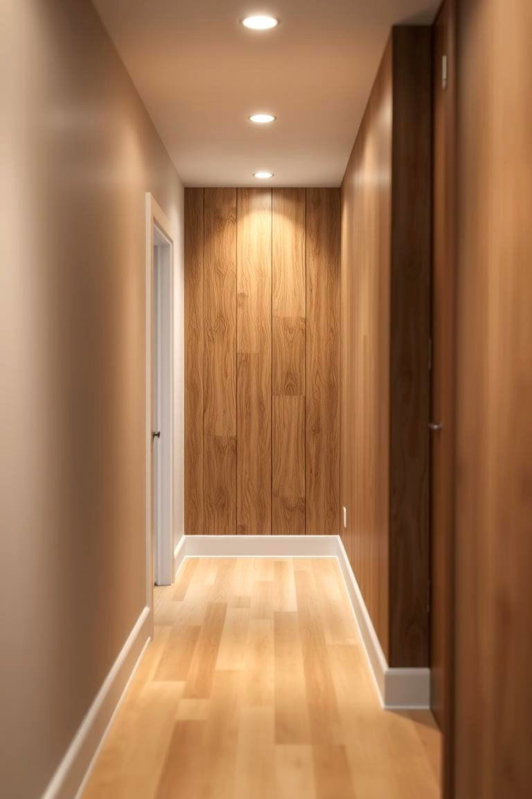 Add a Feature Wall with Wood Paneling - 24 Hallway Ideas