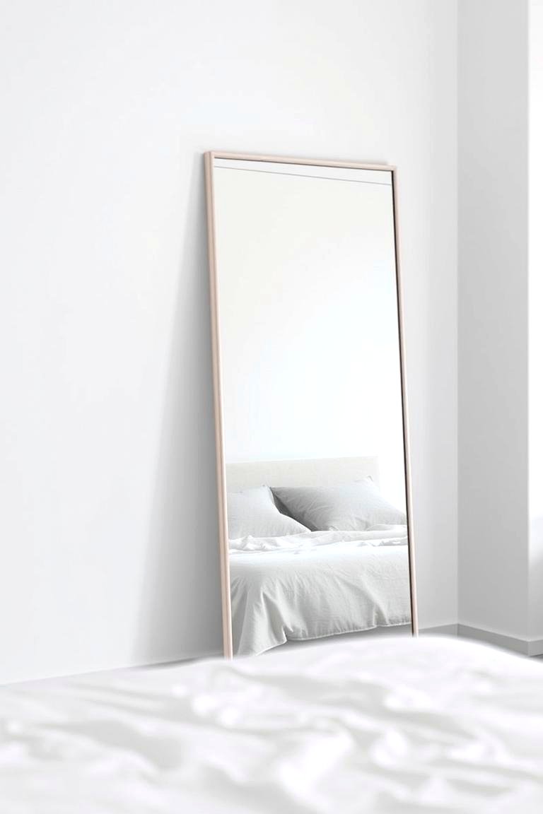 Add a Full Length Mirror - 24 Minimalist Bedroom Ideas