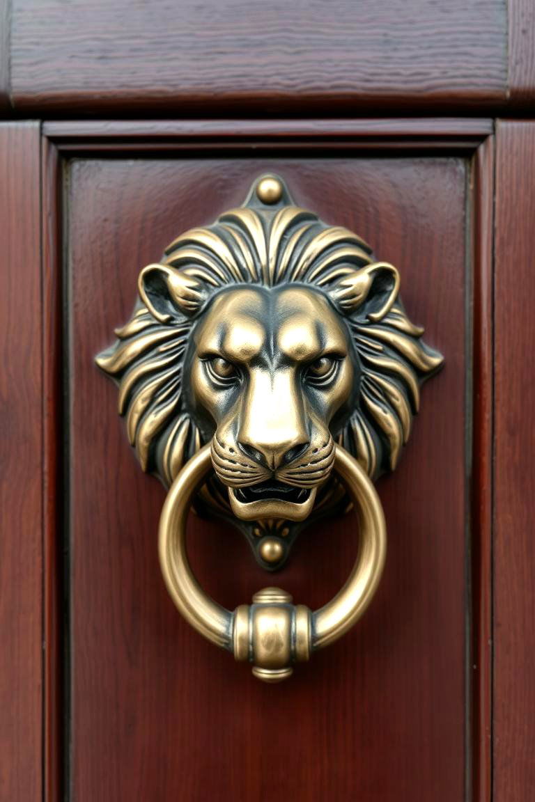 Add a Fun and Unique Door Knocker for Character - 24 Small Front Porch Ideas
