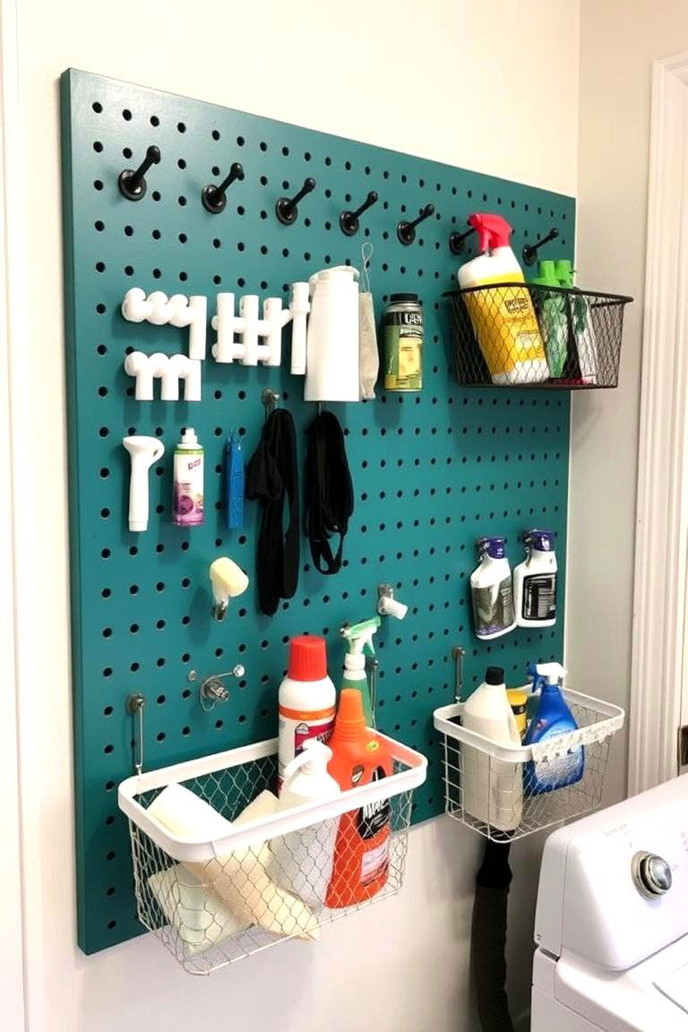 Add a Pegboard for Small Accessories - 24 Laundry Room Storage Ideas