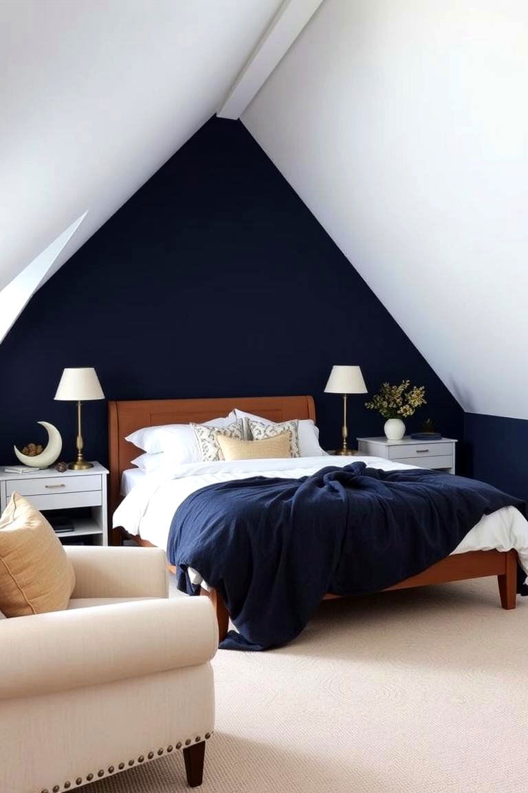 Add a Pop of Color with Accent Walls - 24 Attic Bedroom Ideas