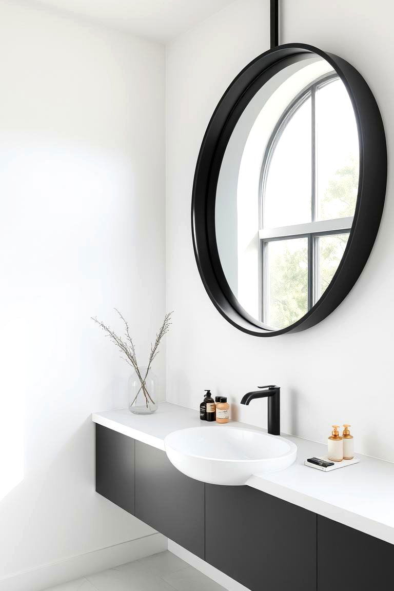 Add a Statement Mirror - 24 Bathroom Decor Ideas