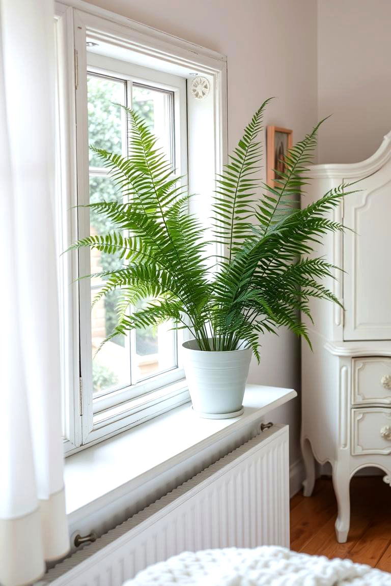 Add a Touch of Greenery - 24 Shabby Chic Bedroom Ideas