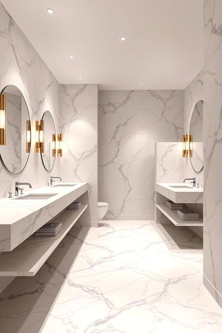 Add a Touch of Luxury with Marble - 24 Bathroom Remodel Ideas