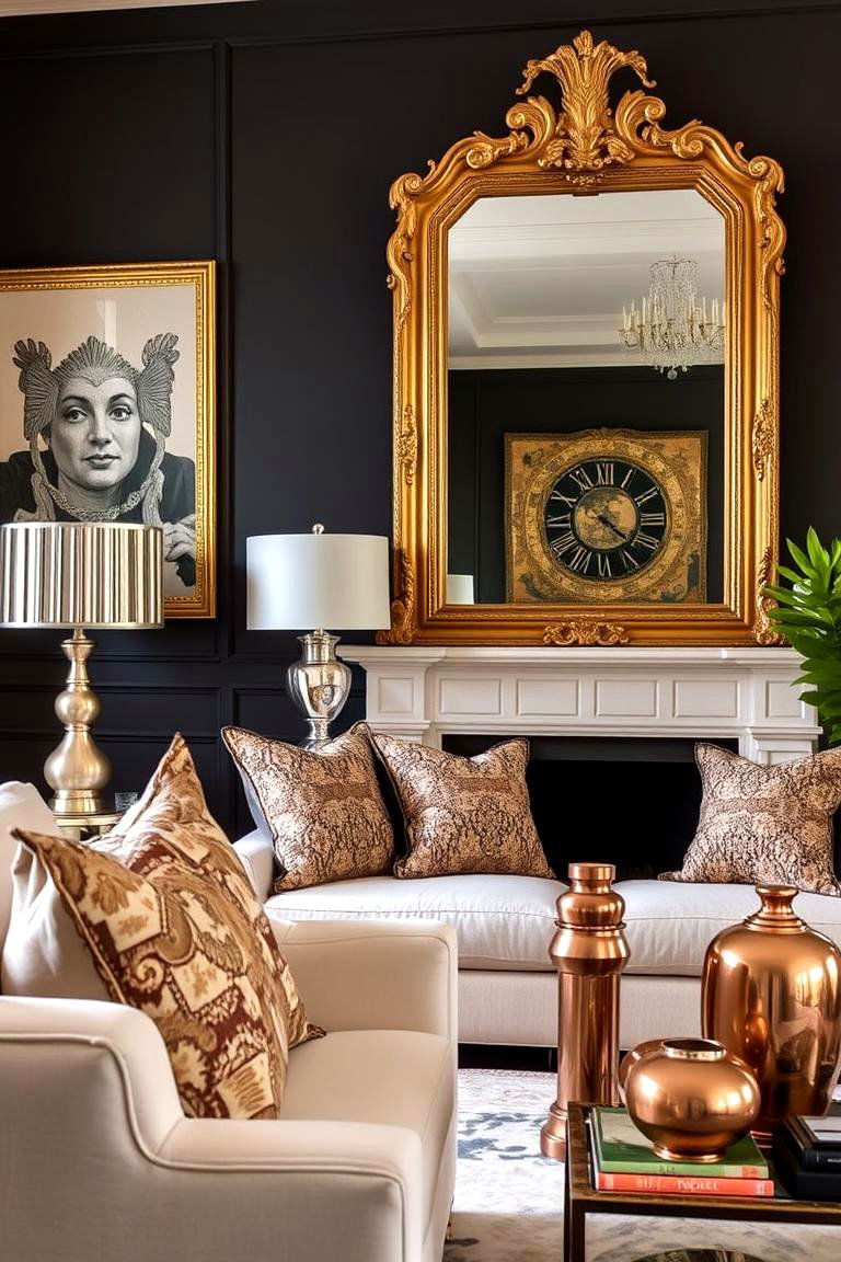 Add a Touch of Metallic Accents - 24 Apartment Decorating Ideas