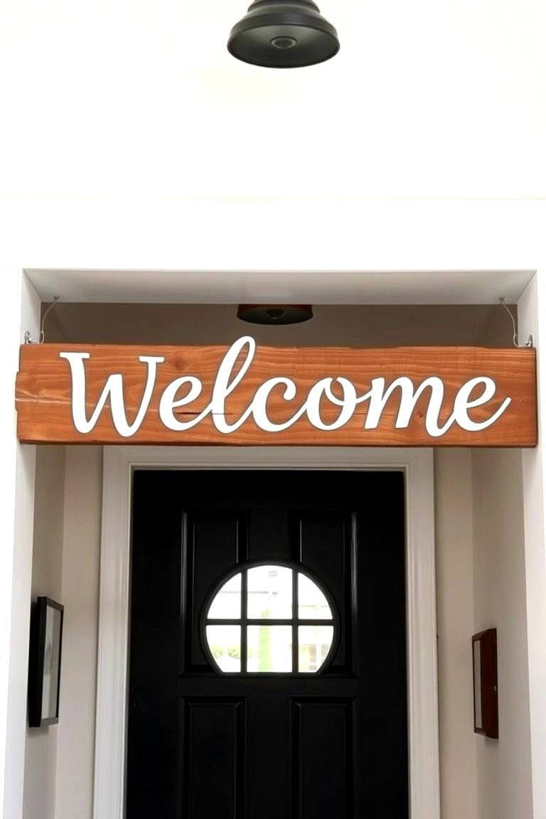Add a Welcome Sign - 24 Farmhouse Entryway Ideas